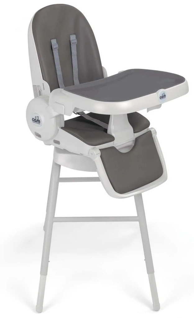 Scaun de Masa 4in1 pentru Bebelusi si Copii, CAM   Original, Inaltime Ajustabila, Varsta 0-14 ani, Pliabil, Centura de Siguranta in 5 Puncte, Depozitare, Rose