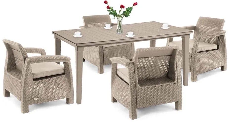 Set de mobilier de grădină Corfu Duo cu masă Futura pentru cappuccino