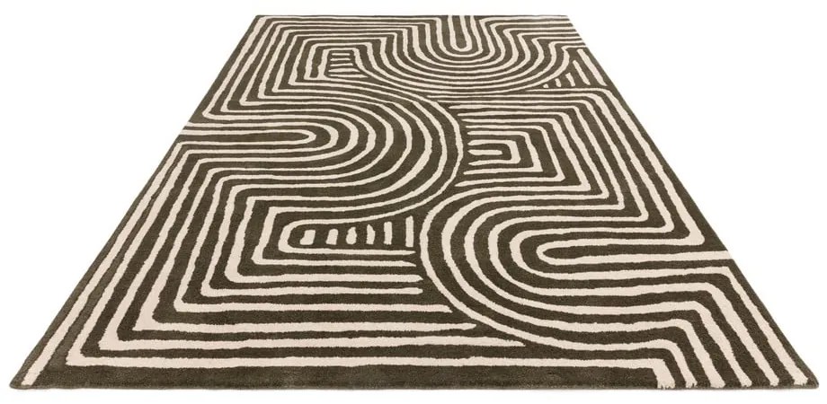 Covor verde handmade din lână 120x170 cm Reef – Asiatic Carpets