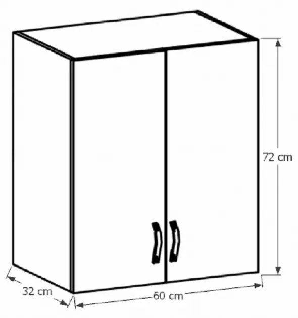 Zondo Dulap superior de bucătărie G60 Provense (alb + sosna andersen). 1015182