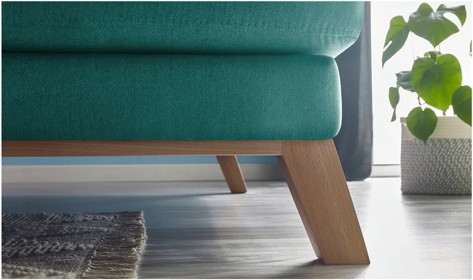 Canapea cu șezlong pe partea dreaptă Bobochic Paris Seattle, turcoaz