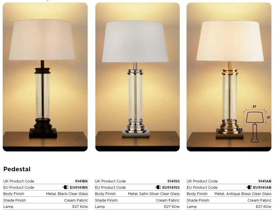 Veioza / Lampa de masa decorativa design elegant Pedestal