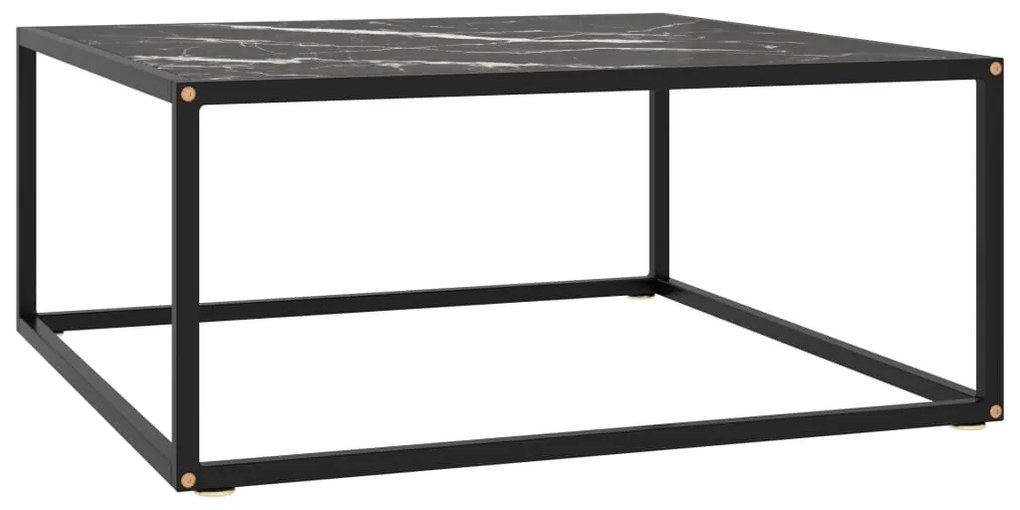 Masuta de cafea, negru cu sticla neagra marmorata, 80x80x35 cm 1, marble black, 80 x 80 x 35 cm