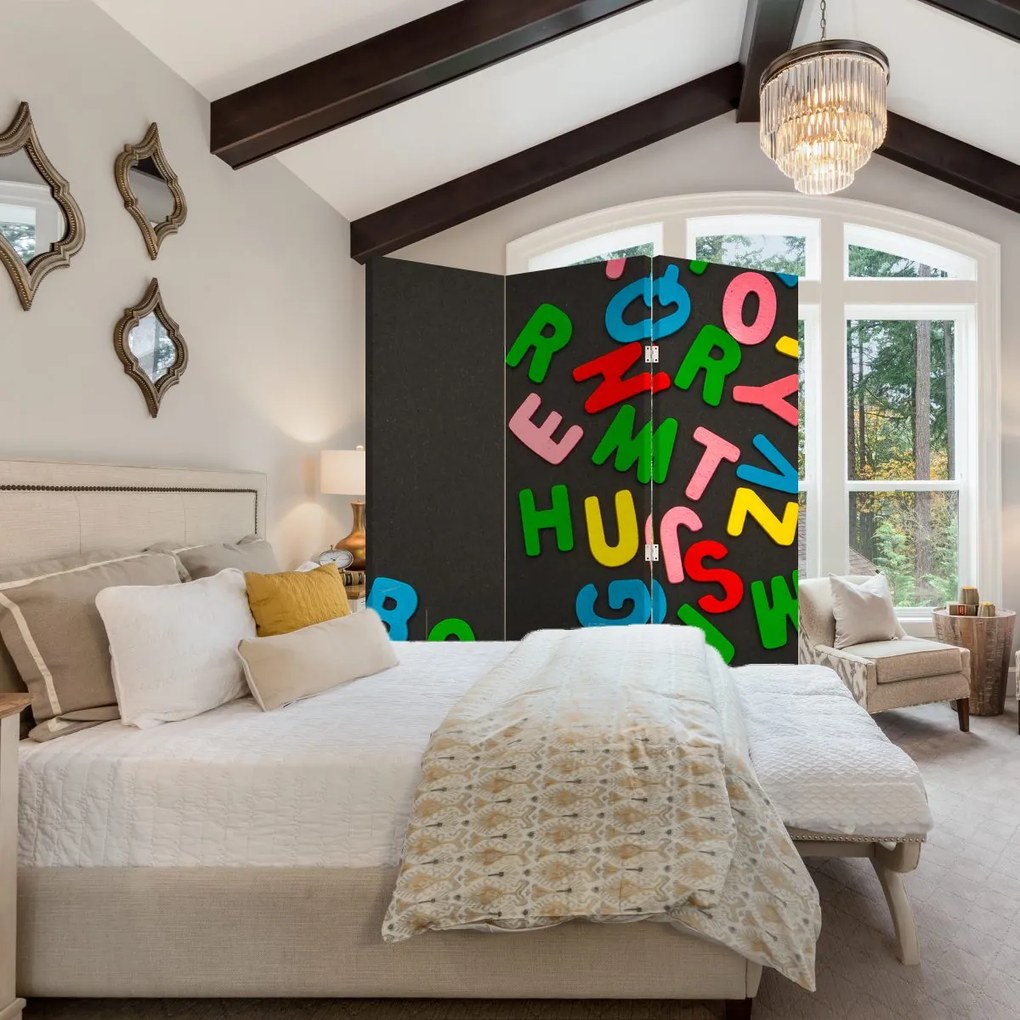 Paravan - Litere colorate (126x170 cm)