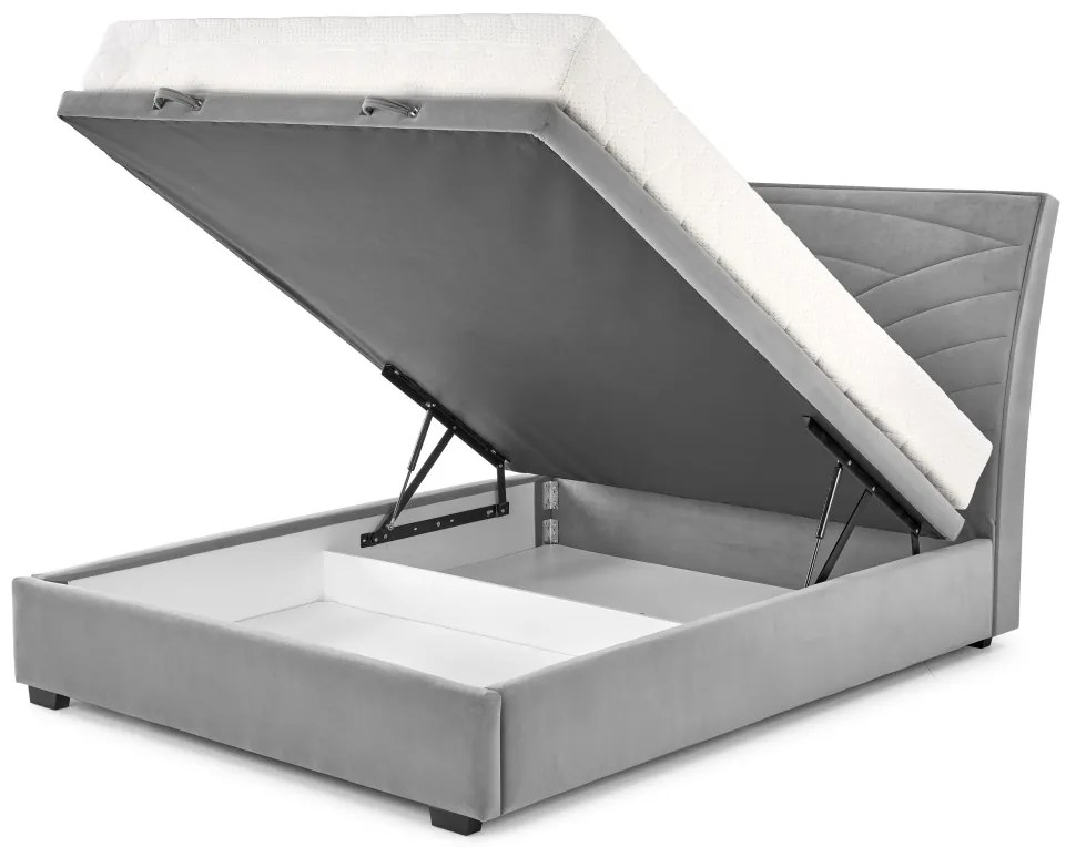 Pat tapitat Continental 1 velvet gri – 160 x 200 cm