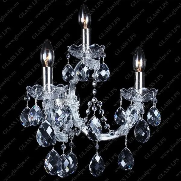 Aplica cu 3 brate Cristal Bohemia Maria Theresa