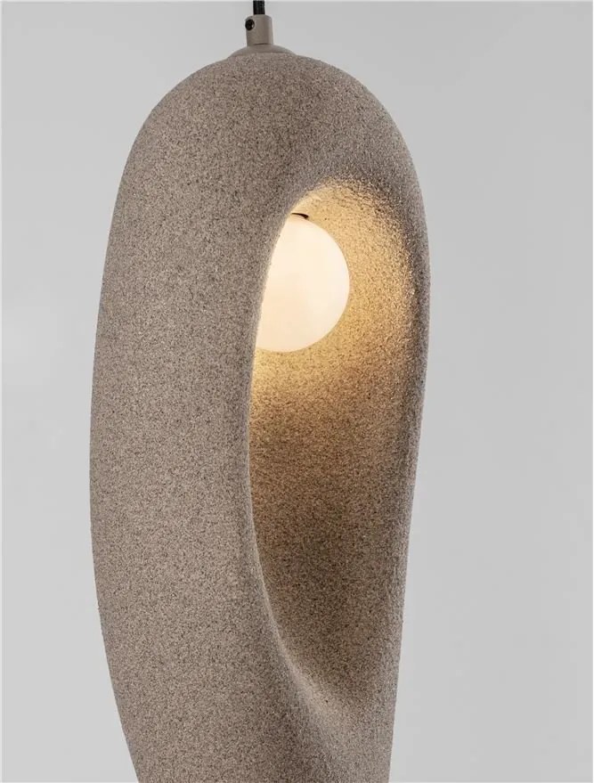 Pendul design modern, Stone Brown, TEMPUS, 18x48cm