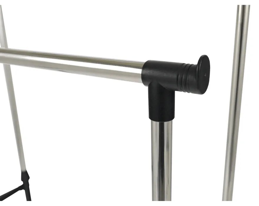 Cuier mobil, inox plastic negru, OLIVER Negru
