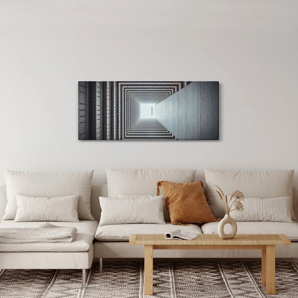 Tablou - Vedere din interiorul clădirii (120x50 cm)