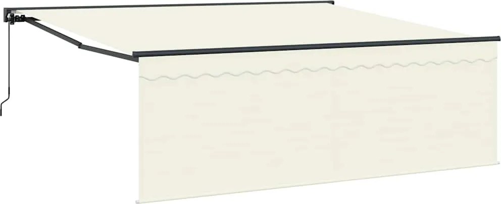 vidaXL Cortina Retractabilă Crem 400 × 300 cm Poliester și Aluminiu
