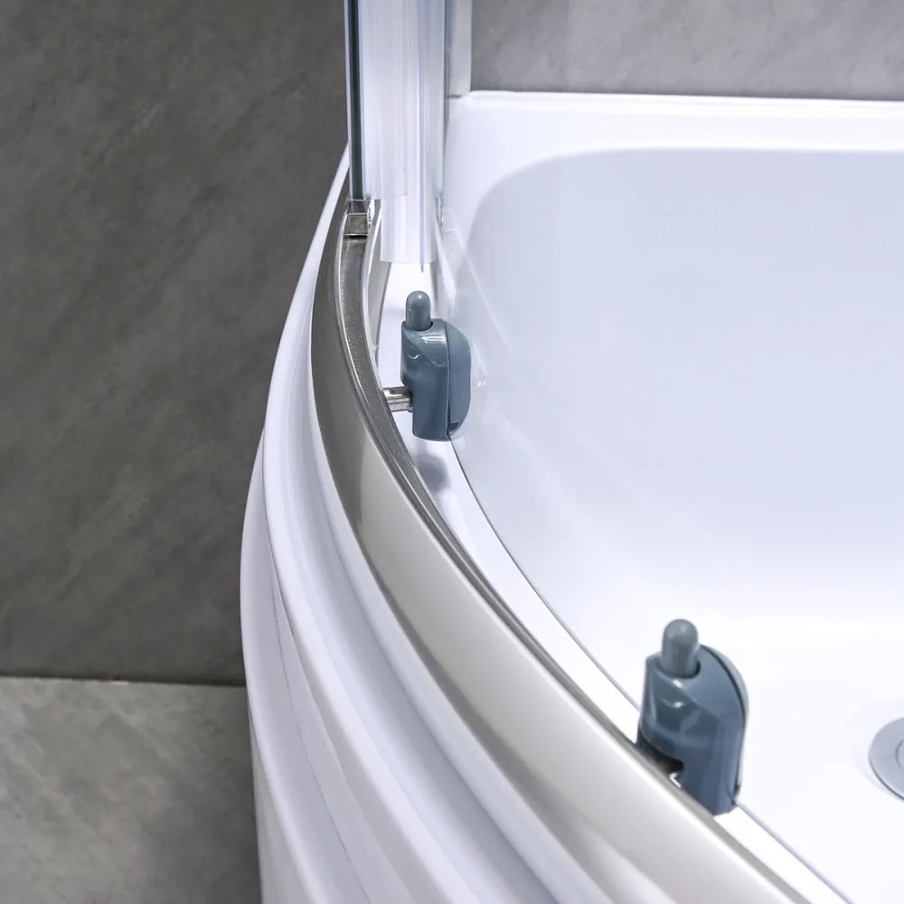 Spirit Deep 80x80 cm cabină de duș curbată cu tavă adâncă