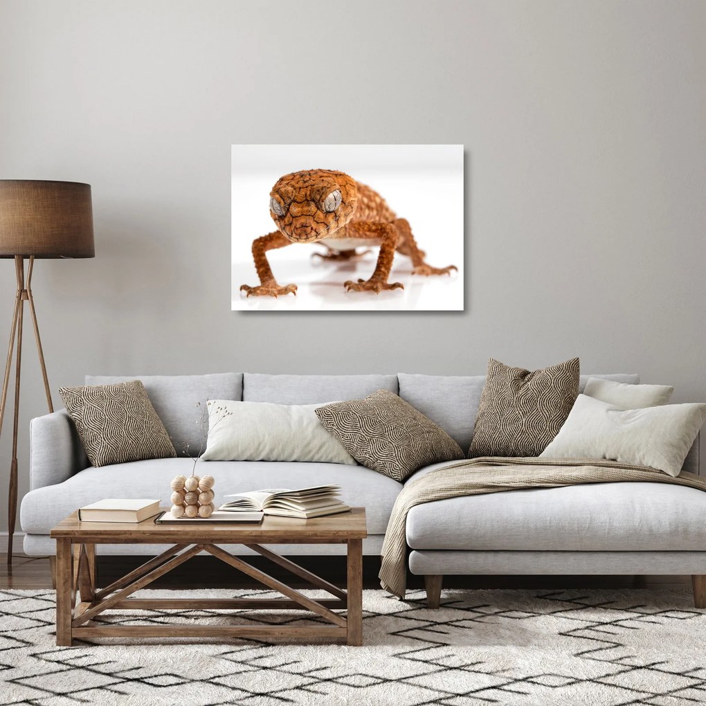 Tablou pe sticlă cu șopârlă (70x50 cm)