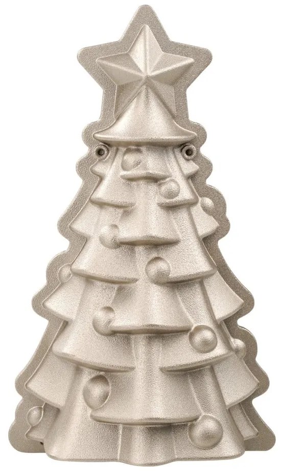 Formă de copt bej din aluminiu White Christmas Baking - Dr. Oetker, 16 x 26 cm