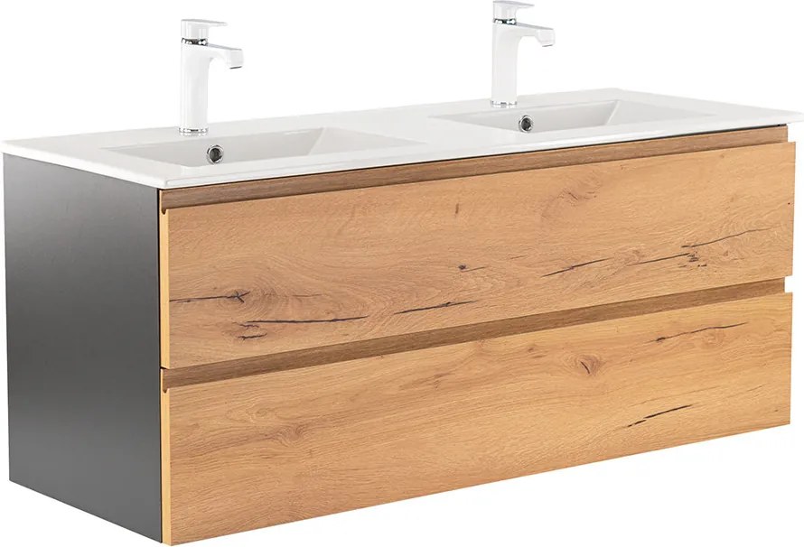 Vario Pull 120 dulap de bază cu chiuvetă stejar antracit