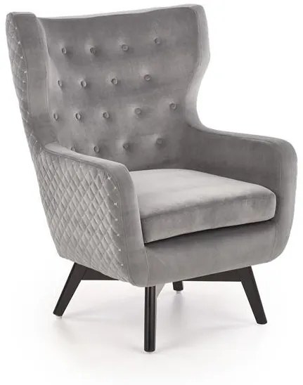 Fotoliu tapitat Marvel Velvet gri – H103 cm