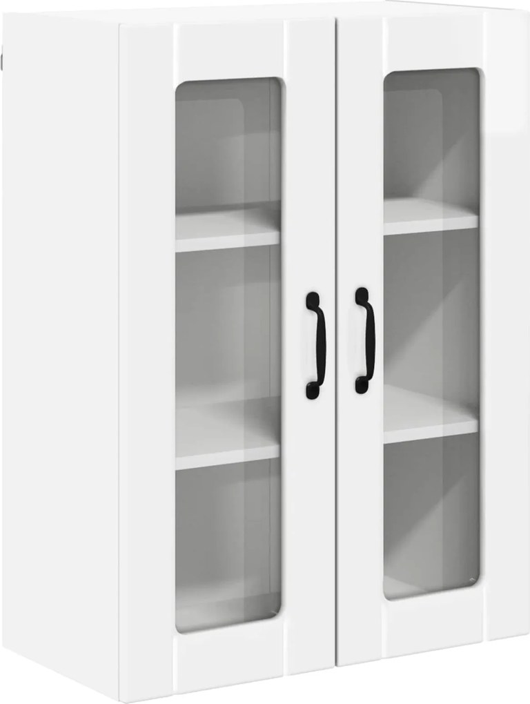 vidaXL Dulap de bucătărie Alb lucios 60 x 31 x 80 cm Lemn compozit