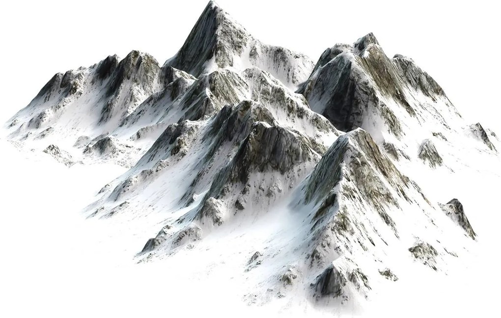 Fototapet - Munții acoperiți cu zăpada (152,5x104 cm)