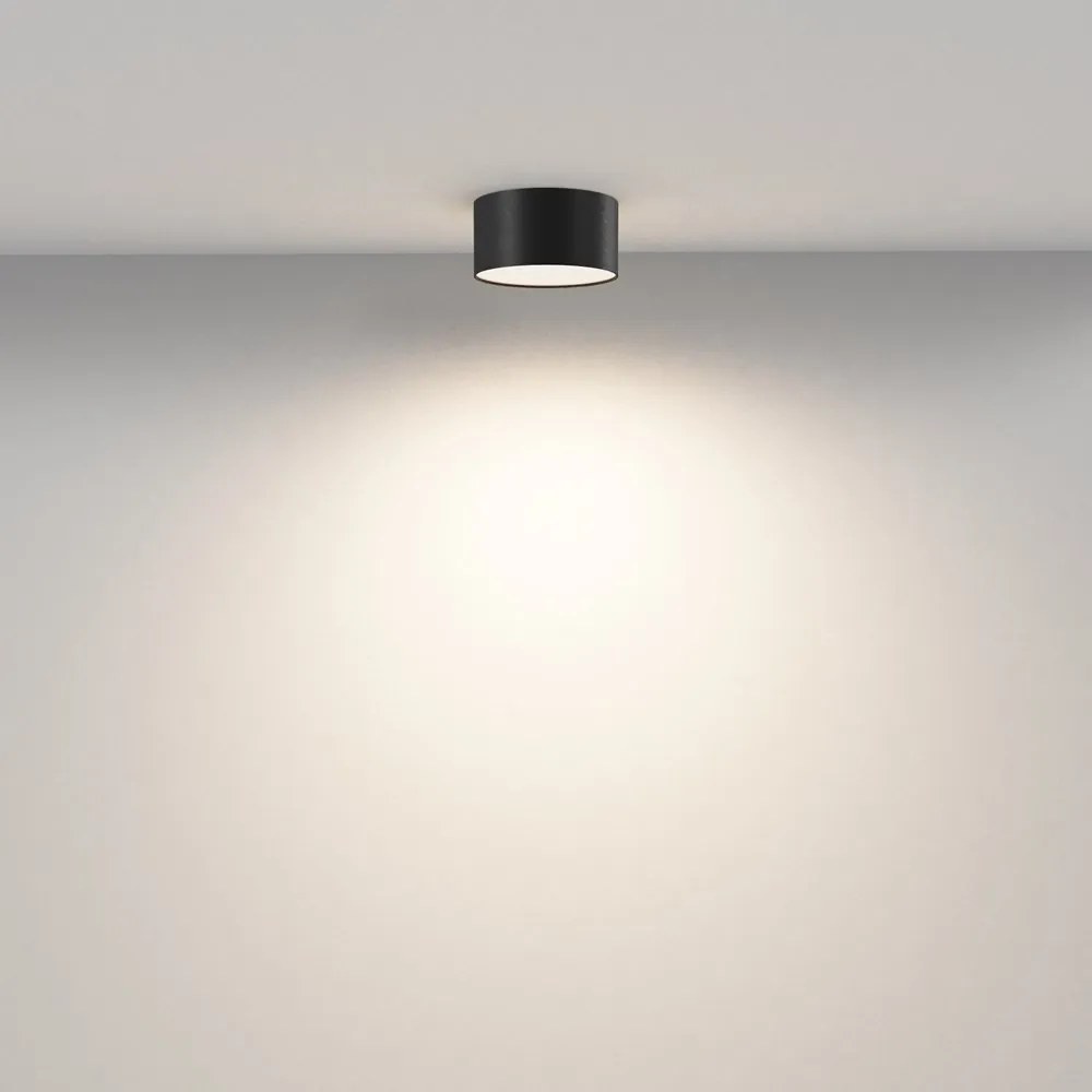 Mini Plafoniera LED design tehnic Zoom D-12cm 3000K negru