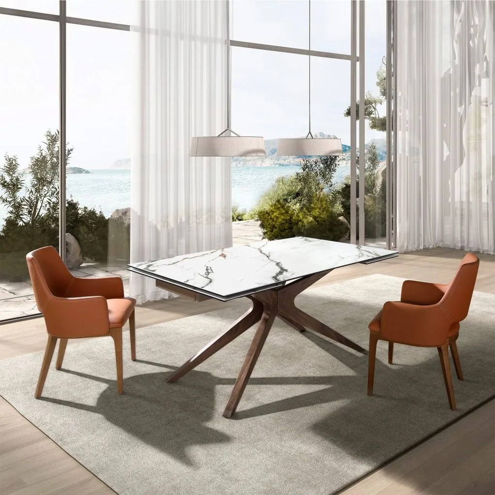 Masa extensibila deosebita design LUX Marble 160-240x100cm