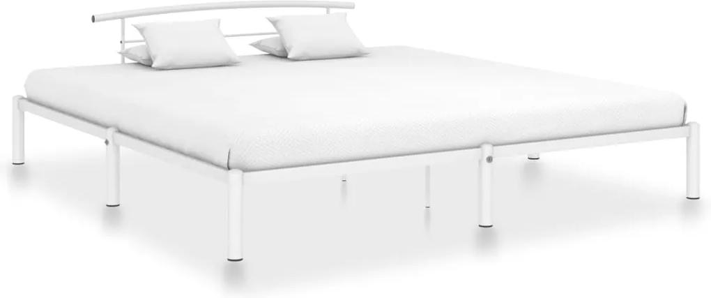 Cadru de pat, alb, 180 x 200 cm, metal