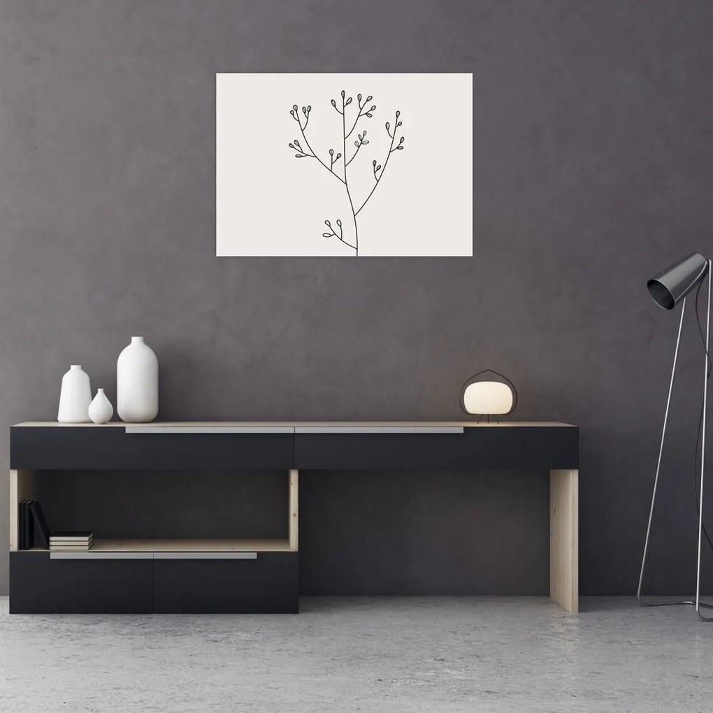 Tablou pe sticlă - Floare de pajiște N⁰3 (70x50 cm)