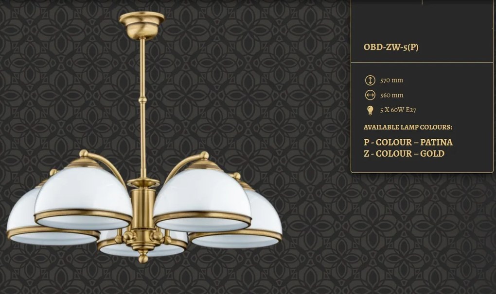 Candelabru 5 brate design clasic realizat manual OBD