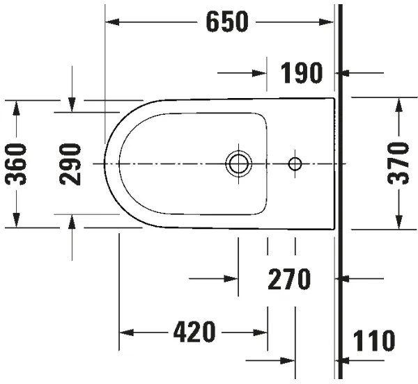 Duravit 2294100000 - Bideu de podea D-NEO, ceramică, alb lucios