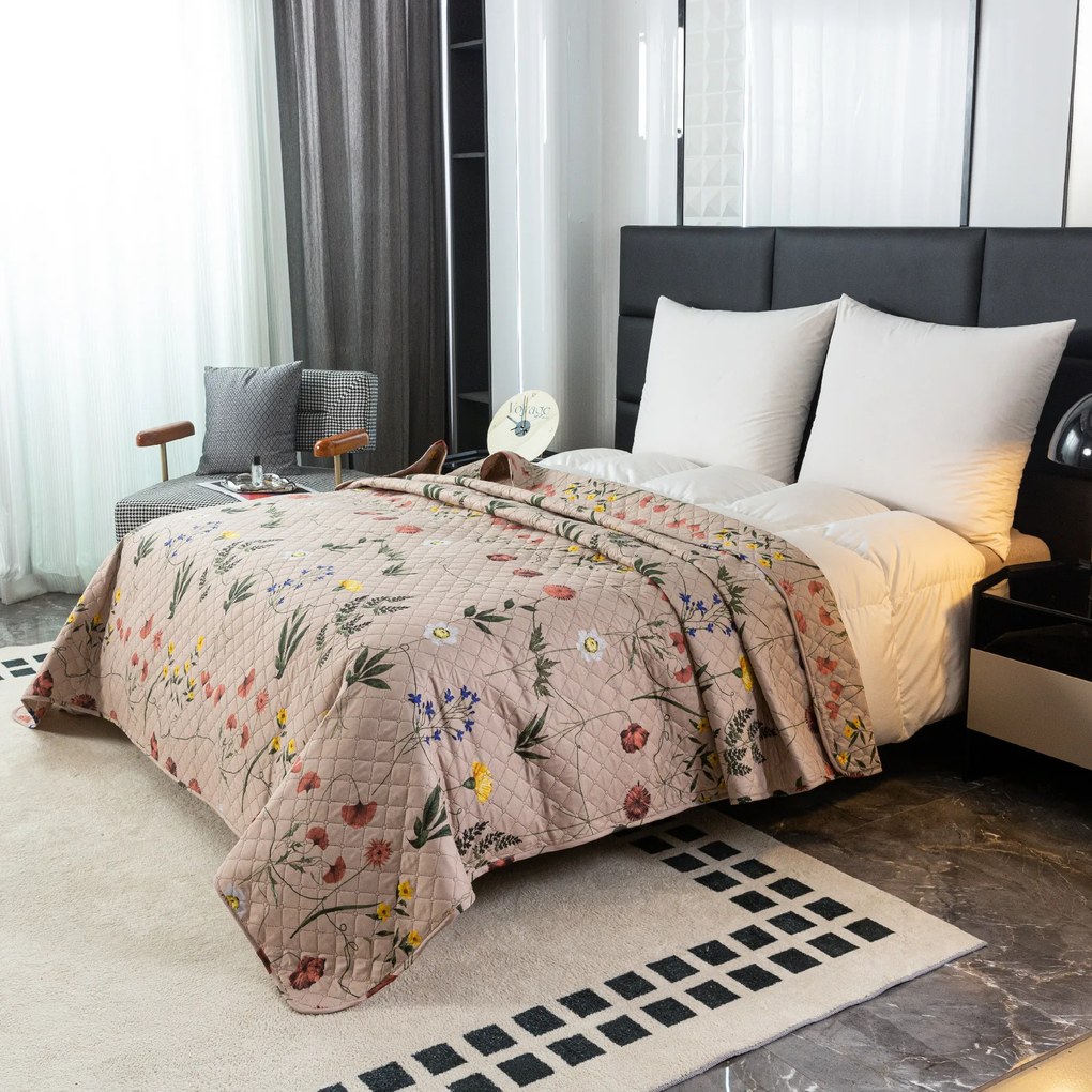 Cuvertura de pat HERBAR bej Dimensiune: 170 x 210 cm