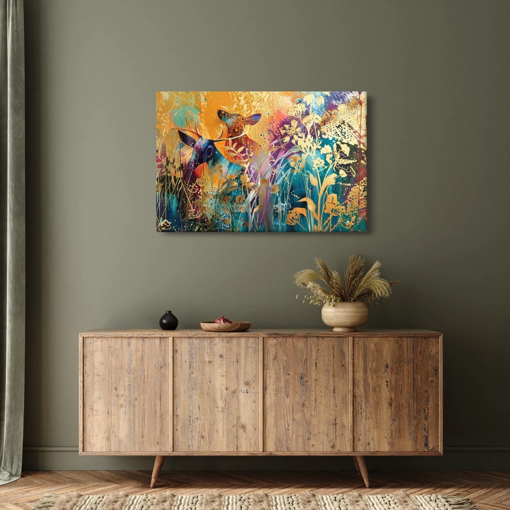 Tablou - Pictura abstractă a naturii (90x60 cm)