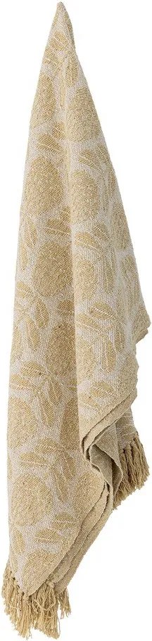 Pătură galbenă din amestec de bumbac 130x155 cm Pratello – Bloomingville