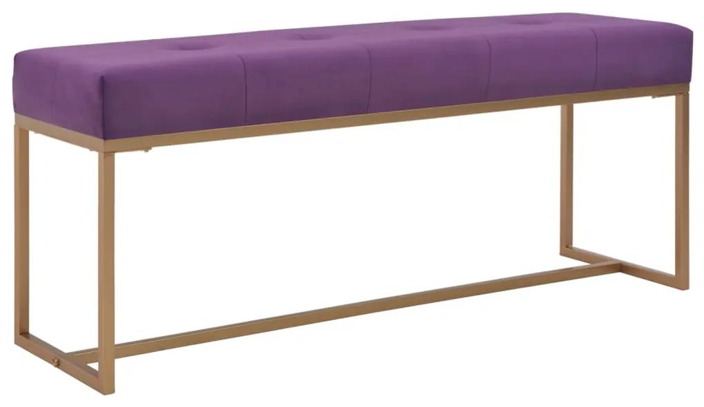 247562 vidaXL Bancă, violet, 120 cm, catifea