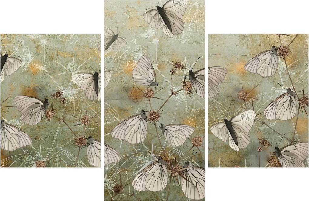 Tablou - Vintege fluturi (90x60 cm)