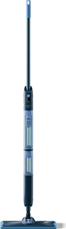 Mop electric Philips OneUp 3000 XV3101/01, 50 min, 50 m², 312/270 ml, cap rotativ la 360°, indicator LED, încărcare USB-C, albastru