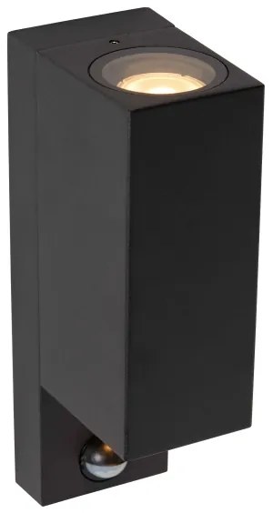 Corp de iluminat de exterior cu senzor Lucide 69802/02/30 ZARO 2xGU10/7W/230V IP65 negru