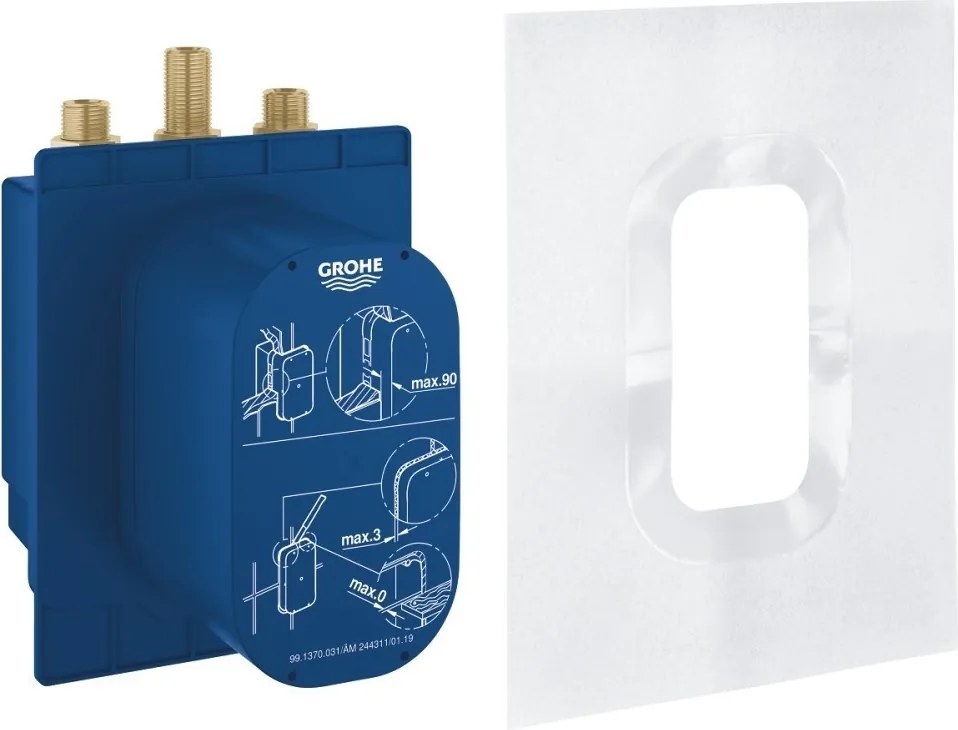 Grohe Eurosmart Cosmopolitan T Corp incastrat pentru baterie de dus cu inchidere automata