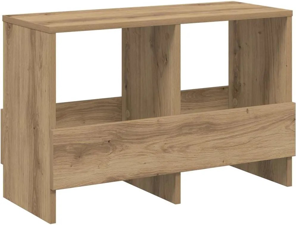 vidaXL Raft pentru reviste Stejar Artizanal 68,5 x 30 x 45 cm