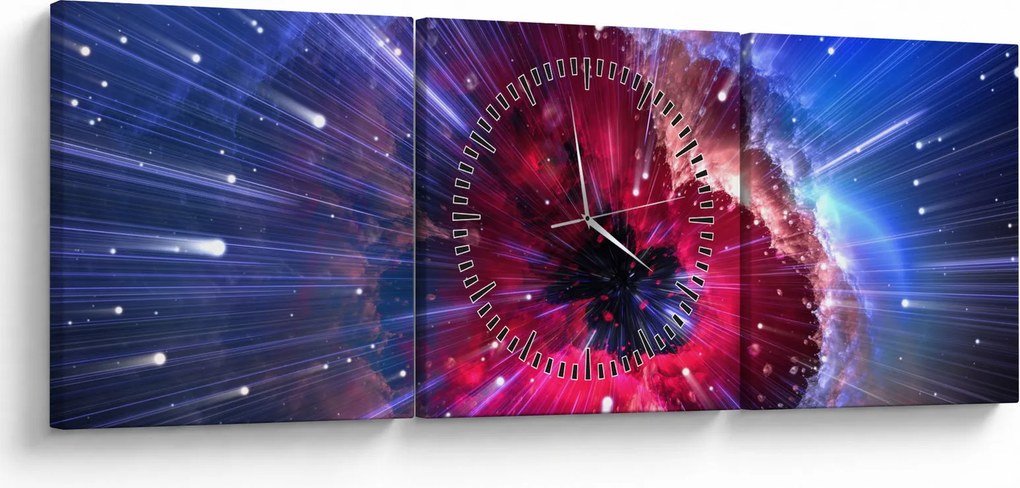 Tablou - Energia universului (cu ceas) (90x30 cm)