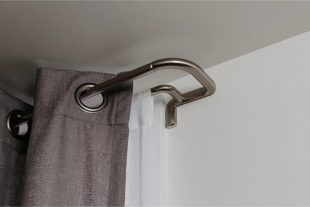 Galerie dubla extensibila perdea/draperie TWILIGHT - Nichel Mat 121.9-233.5 cm