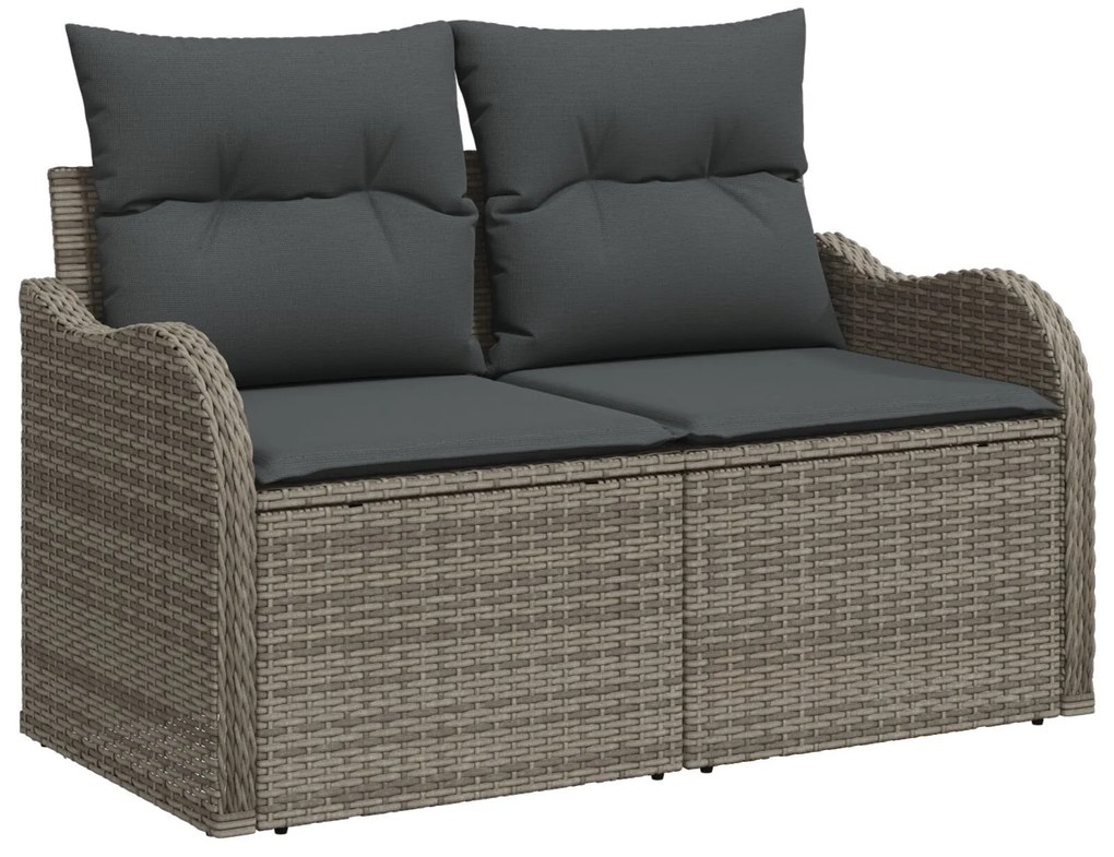 vidaXL Set de canapele pentru grădină 9 pcs Gri 100 x 55 x 73 cm