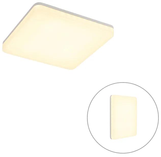 Lămpi de tavan pătrat alb cu LED, senzor lumină-întuneric - Plater
