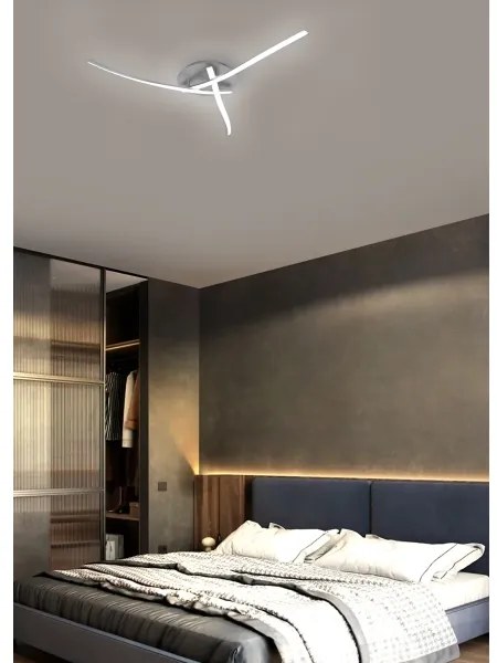 Brilagi - Plafonieră LED STRIPES, 24W/230V, argintie