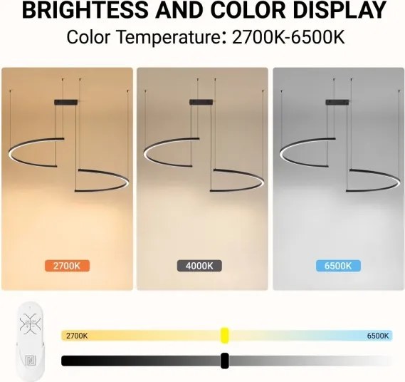 Immax NEO 07329L - Lampă LED reglabilă suspendată pe cablu FINO 72W/230V 120 cm neagră Tuya+telecomandă