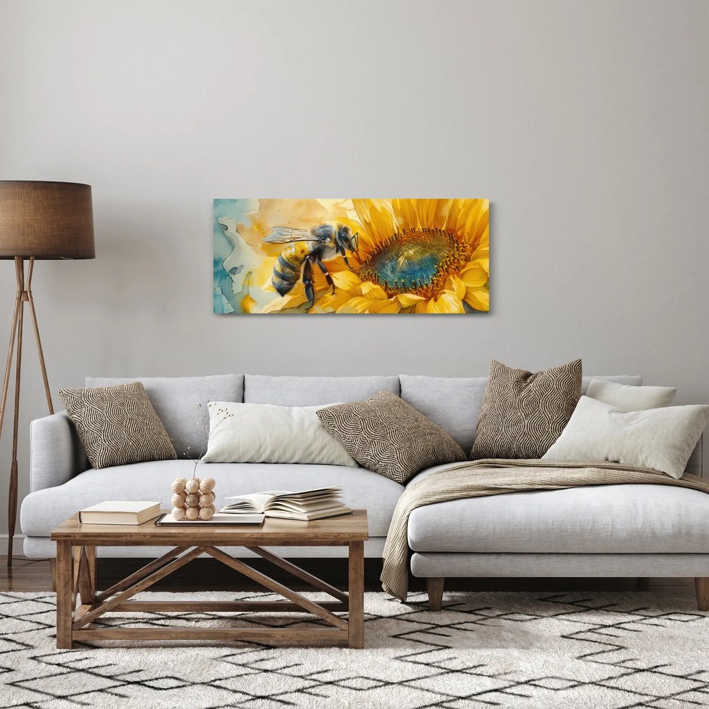 Tablou - Albină, acuarelă (120x50 cm)