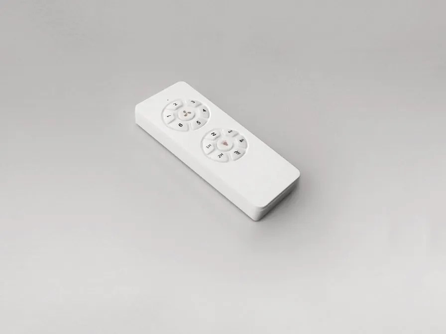 Lustra LED cu Ventilator si telecomanda, lame din lemn, Aspas alb