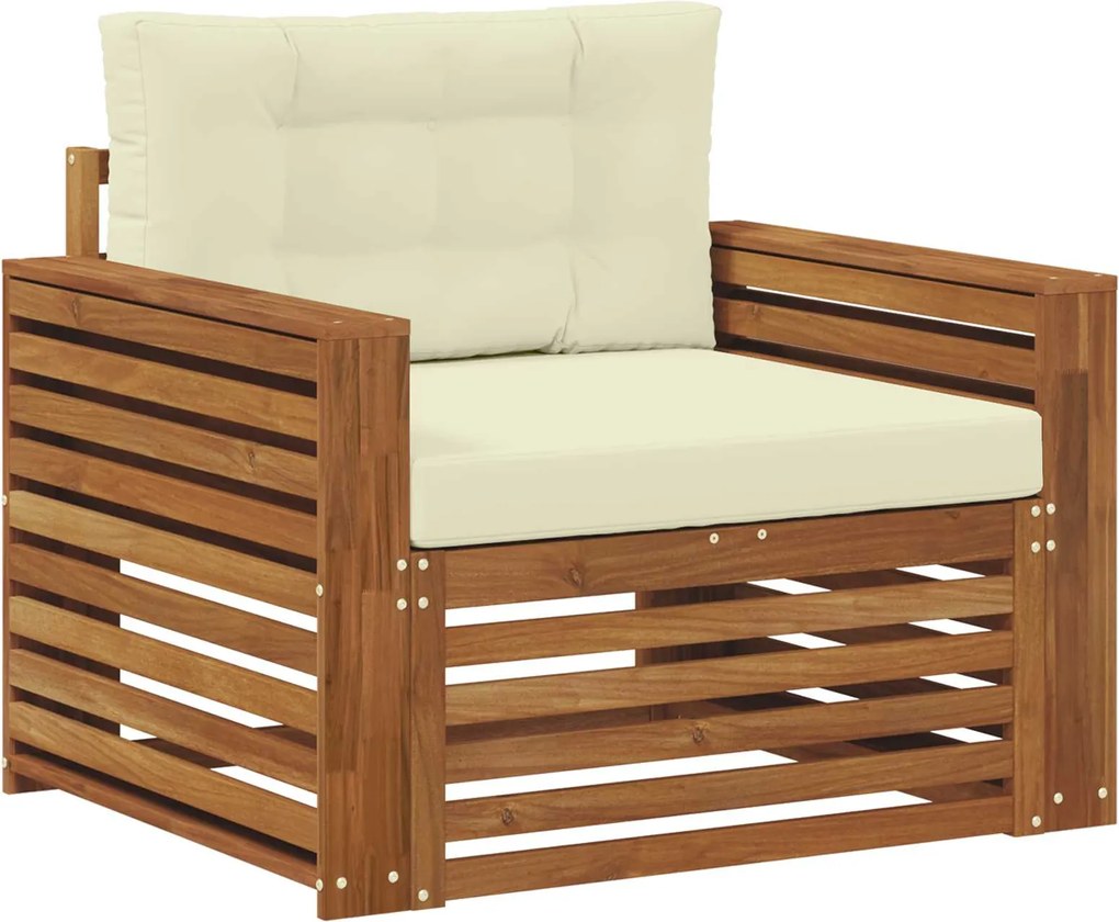 vidaXL Set de canapele de exterior Lemn de acacia solid și poliester