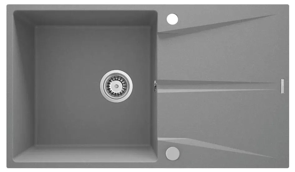 Deante ZRC_S11A - Chiuvetă de bucătărie CORIO 50x86 cm granit/gri metalic