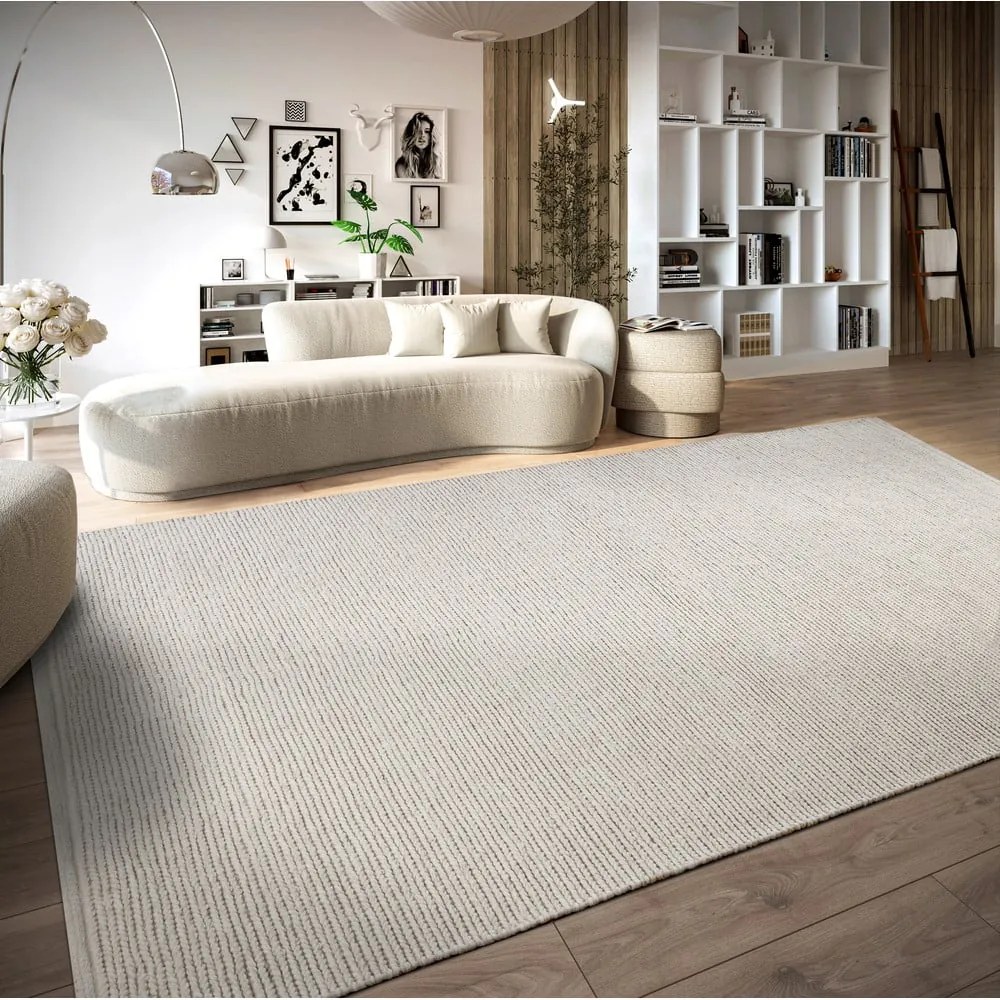 Covor alb țesut manual din lână 60x90 cm Francois – Villeroy&amp;Boch
