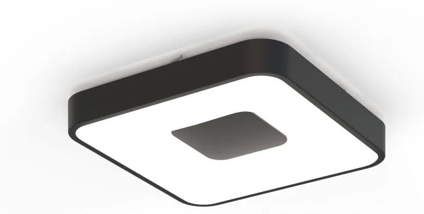 Plafoniera LED Smart dimabila cu telecomanda COIN 34x34cm neagra