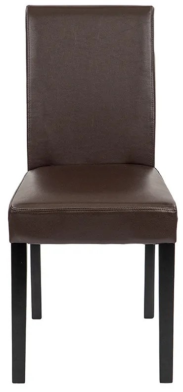 Scaun de sufragerie Kelly din piele maro