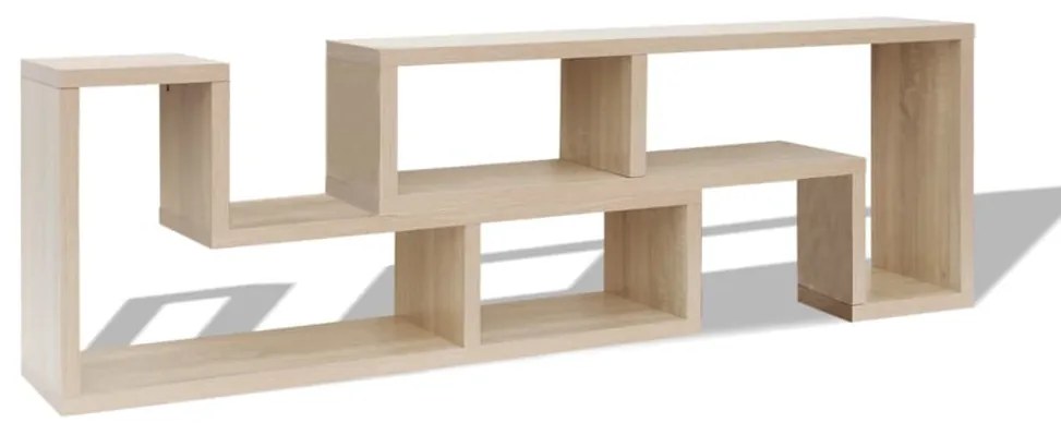243065 vidaXL Comodă TV în formă dublă de L, culoare stejar